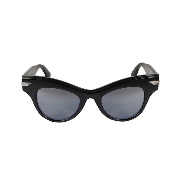 NEW BOTTEGA Veneta Cat-Eye Sunglasses Black Gold-tone Detail Transparent main image 6
